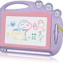 AiTuiTui Magnetic Drawing Board Toddler Toys for Girls Gifts, Erasable Sketch Writing Doodle Pad Travel Games for Kids in Car, Early Education Learning Skill Development Toys for Kids Toddlers (Purple)