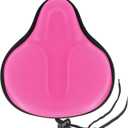 Comfort Bike Seat Cushion - Padded Seat Cover for Men & Women, Soft Covers for MTB, Exercise & Outdoor Cycling (Pink)