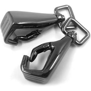 YIXI-SBest 4 Pcs Zinc Alloy Fist Shape Swivel Buckles Trigger Spring Keyring Buckle, Clasps Hooks Keychain Ring Buckles Shinning Swivel Snap Fashion Clips (14.5mm, Gunmetal)