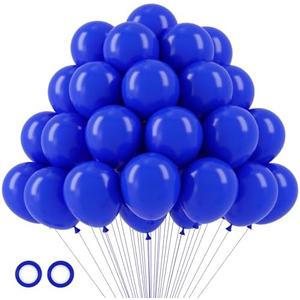 Voircoloria 100pcs Royal Blue Balloons 12inch Party Balloons for Birthday Graduation Baby Shower Anniversary Nautical Party Decorations