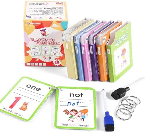 Heamodon Dolch Sight Words Flash Cards Kindergarten, Toddler Flash Cards Ages 3-4
