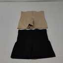 Yeblues Tummy Control Shapewear Shorts Slimming Boyshorts Women Underwear for Under Dresses Body Shaper Slips Girdles (Medium, Nude+black-tummy Control)