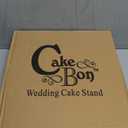 Cakebon Cake Stands - 13.5" Silver with Faux Rhinestones for Cakes and Pastries - Lightweight Polystyrene Foam for Party, Sturdy Wedding Cake Stand (14 Inches, Round)