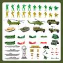 Army Men Military Toys for Boys Age 3-12, 124 Pcs Plastic Army Men Playset - Army Men Action Figures with Toy Soldiers, Boats, Tanks, Helicopters and Battleships - Birthday Gift for Kids
