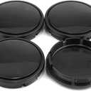 2.2Inch 56MM Wheel Center Cap for 1998-2022 VW Beetle Jetta Golf R32 GTI Rabbit Rim Hubcap, PN: 1J0601171XRW, 4 pcs, Black