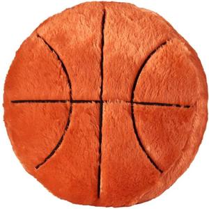 18'Basketball Plush Pillow Fluffy Durable Stuffed Football Throw Pillow Ball Sports,Ball Pillow Soft Durable Sports Toy Sofa Room Decoration Soft Sports Toy Gift (Orange)
