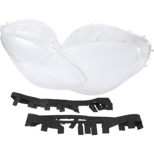 X AUTOHAUX 1 Set Headlight Headlamp Lens Cover with Trim Gaskets Seal for Chevy Corvette C6 2005-2013 20936417 20936418 20936419 25785290 25785289