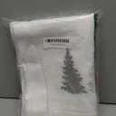 White Christmas Table Runner, Silver Woodland Pine Trees Embroidery - Ideal for Elegant Christmas Decor, Winter Wonderland Decorations and Rustic Farmhouse Kitchens (14 x 108 Inches Long)