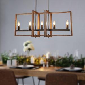 Modern Farmhouse Chandelier for Dining Room-Living Room Lighting and Kitchen Lighting Fixtures