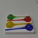 Maxam Wyndham House, 4 Piece Watering Globe Set, Colorful Hand-Blown Glass Plant Watering System