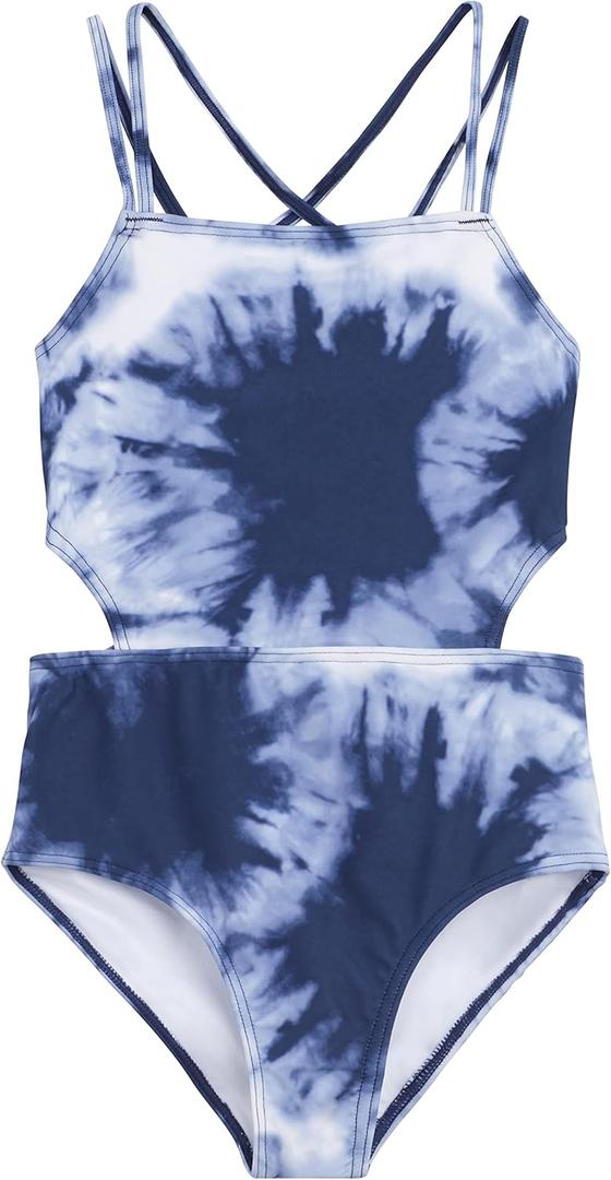 Kanu Surf Girls' Beach Sport Cut-Out One Piece Swimsuit (12)