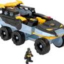 Fisher-Price Imaginext DC Super Friends Batman Toy Transforming Bat-Tank with Lights Sounds & Figure for Pretend Play Kids Ages 3+ Years, 7.374 Inches (Yellow)