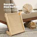 PETKARAY Cat Scratcher, Sisal Scratching Ramp, L Shape Scratch Pad for Indoor Cats, Kitten Wall Furniture Protector Small