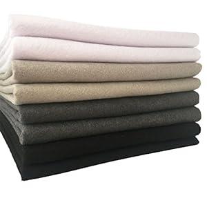 4pcs Thick 1.4mm Soft Felt Fabric Sheet Assorted Color Felt Pack DIY Craft Sewing Squares Nonwoven Patchwork (92x90cm Black & White)