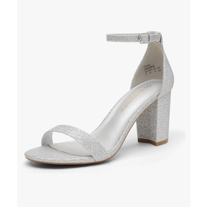 DREAM PAIRS Women's Chunk Low Heel Pump Sandals 10