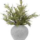 Giegxin 3 Pcs 18 Inch Artificial Juniper Cedar Sprays and Berries Branch Faux Cedar Stems Weather Resistant Christmas Greenery for Holiday Winter Ornament Crafts Wreath Garland