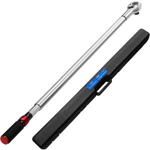 3/4 Torque Wrench, 100-600ft.lb/135.5-815Nm Dual-Direction Adjustable High Accuracy Torque Wrench 3/4 Drive, 3% Click with Buckle for Car Trucks Oil Rigs Off-Road Equipment