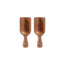 2PCS Acacia Wood Coffee Scoops Small Wooden Coffee Scoop for Jars and Containers Set of 4 Tablespoon Bean Scoops Cute Coffee Measuring Spoon for Cooking Bath Salt Scoop for Canisters