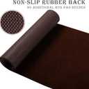 AYOHA Runner Rug 2' x 6' Indoor/Outdoor Carpet Runners, Hallway Kitchen Entryway Bedroom Area Rugs with Natural Non-Slip Rubber Backing, Garage mat, Chocolate Brown 