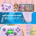 Bluetooth Controller for Switch/Mac/PC/Steam/Mobile Phone/iOS/Android//TV/iPad/Table/Apple Arcade MFi Games, switch pro controller wireless with Adjustable Dual Motion,Turbo,Macros,6-Axis,Wake Up for Black Myth: Wukong (Black) (Purple) (Purple)