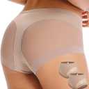 Tummy Control Panties for Women Sexy Seamless Underwear Comfy Mesh Shapewear No Show Shaping Briefs Butt Lifter, Medium