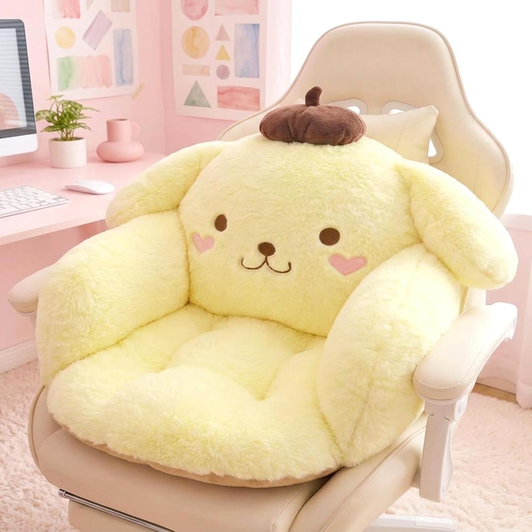 Ohjijinn Kawaii Cushion Chair, Comfy Cartoon Plush Seat Cushion, Floor Pillow Floor Cushions, Cute Office Chair Cushion Room Decor for Girls Woman