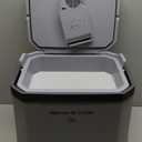 35 QT (33 L) Electric Cooler & Warmer, Portable Car Refrigerator With Automatic Locking Handle, 12V Car Cooler for Vehicle & Trucks, 110V AC Home Power Cord, Plug In Coolers, Grey