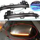 Sequential Turn Signal Lights Dynamic Led Side Mirror For BMW X3 F25 X4 F26 X5 F15 X6 F16 2014 2015 2016 2017 (Blue-Yellow)