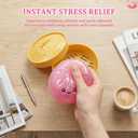 Glitter Dumpling Squishies, Dumpling Squishy Mystery Box, Colorful Dumplings Stress Balls Fidget Sensory Toy, Squeeze Dough Ball Stress Relief Toys with Food Steamer Stretchy Desk Toys(Glitter Pink)