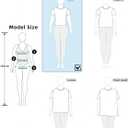 Verdusa Women's Coquette Striped Crop Tops Scoop Neck Short Sleeve Fitted Summer T Shirt (S)