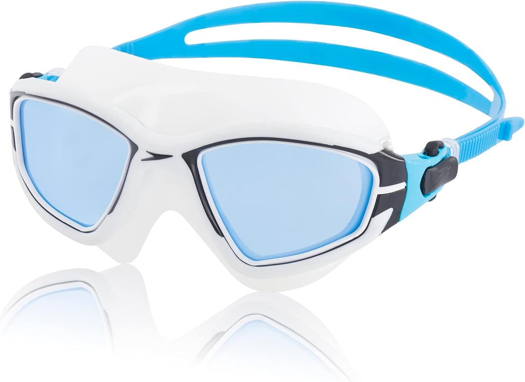 Speedo Unisex-Adult Swim Goggles Proview Mask (White/Jade)