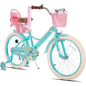 JOYSTAR Little Daisy Kids Bike for Girls Boys Ages 2-10 Years, 12 14 16 20 Inch Girls Bikes with Doll Bike Seat & Streamers, Boys Bike with Flag & Number Plate, Multiple Colors
