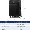 Travelpro Platinum Elite Softside Expandable Checked Luggage, 8 Wheel Spinner Large Suitcase, TSA Lock, Men and Women, True Navy Blue, Checked Large 29-Inch