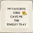 Lihome Gifts for Mom - Ceramic Ring Dish Jewelry Tray, Funny Mothers Day & Birthday & Thanksgiving & Christmas Gifts