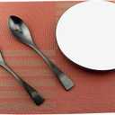 6-Piece Flatware Set,Extra Thick Heavy Duty - 18/10 Stainless Steel Cutlery Sets,High Matte Finish Black Flatware Sets Service for 1,Multipurpose Use for Home,Kitchen,Tableware Utensil Sets