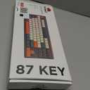 ATTACK SHARK M87 80% Wireless Gaming Keyboard,87 Keys Rainbow Lights TKL Mechanical Feeling SA PBT Keyboard for Mac/Win, Bluetooth 5.0/2.4Ghz Dual Mode Pc Keyboards for Office/Gaming Moonlight