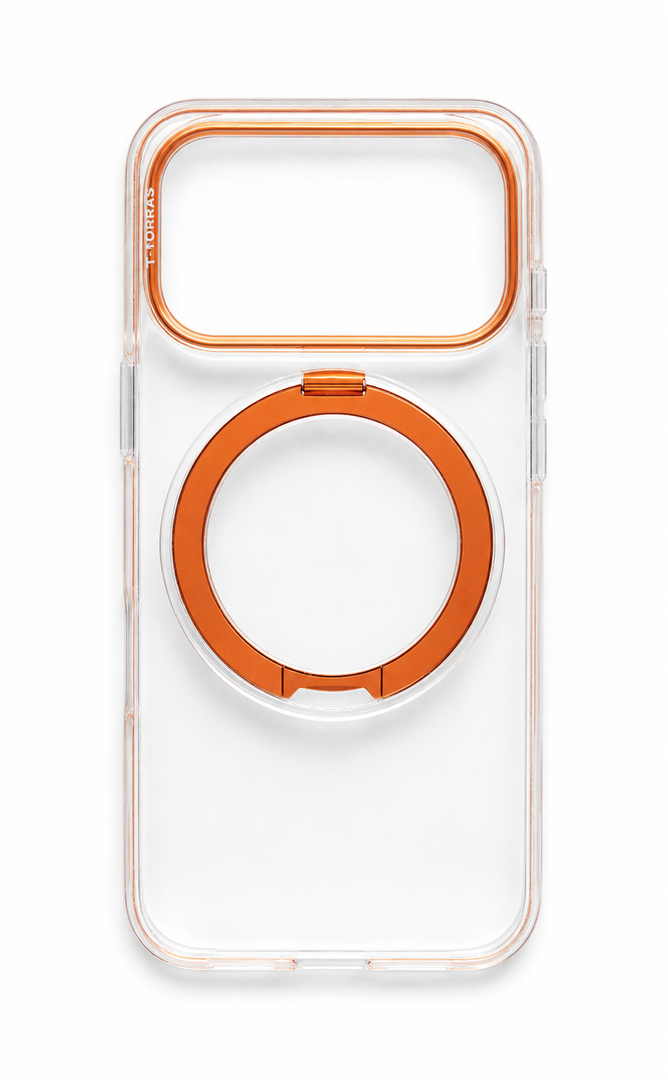 TORRAS Magnetic Shockproof for iPhone 17 Pro Case, Camera Control, Fit for MagSafe, Military-Grade Protection, Translucent Slim Case for iPhone 17 Pro Phone Case Anti-Fingerprint, Transparent Orange