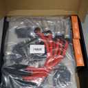 UF271 Ignition Coils Pack & Double Iridium Spark Plugs & 10.2MM Spark Plug Wires for Chevy Avalanche Express Tahoe Silverado Suburban 1500 2500 3500/GMC Savana Sierra Yukon/Hummer H2 OEM# C1208 D581