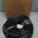 150 FT 12 Gauge Extension Cord Outdoor, Heavy Duty Weatherproof & Flame Retardant Black 3 Prong Power Cord with Light, Outside for Lawn & Garden, 15 Amps 1875 Watts 125 VAC 12AWG SJTW, ETL Listed