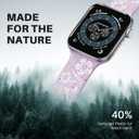 3 x Engraved Band for Apple Watch Band 38mm 40mm 41mm 42mm 44mm 45mm 46mm 49mm Women, Recycled Plastic Band for iWatch Series SE Ultra 10 9 8 7 6 5 4 3 2 (light purple)