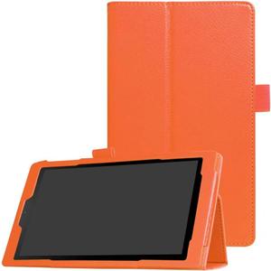 for Amazon Kindle New Fire 7 2015 HD7 SV98LN 7" Cover (5th Generation, 2015 Release) Luxury Folio Stand PU Leather Case (Orange)