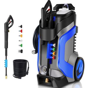 Electric Pressure Washer 5000PSI 4.0GPM Power Washers with M22-14mm Pressure Hose 33FT, Power Sprayers High Pressure with 1/4" QC Compatible Surface Cleaner for Home Cars Driveways, Blue