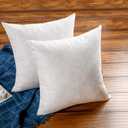 JA COMFORTS 2020 Premium Goose Down Feather Throw Pillow Inserts(Set of 2)-5% Down Filling,High Filling Weight,250 TC Cotton Cover, Square, White