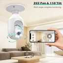 Light Bulb Security Cameras Wireless Outdoor Indoor, 2.4GHz WiFi Lightbulb Cameras for Home, 360PTZ, 2K Color Night Vision, Motion Detection, 2-Way Audio, Spotlight Audible Alarm (pack of 1)