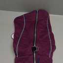 cyeollo Warm Dog Sweater with Zipper, Doggy Reflective Highneck Jackets with D Ring Step in Dog Winter Coats Fleece Female Stretchy Dogs Sweaters Pet Clothes for Small Dogs, Purple M