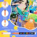 360 Colors Acrylic Paint Markers, Soft Brush Tip Pens, Water-Based No-Bleed Premium Acrylic Paint Pens for DIY Art & Crafts - Fabric, Wood, Metal, Rock, Glass (Suitcase Style)