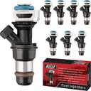 Set of 8 Fuel Injectors 17113553 Replacement Compatible with Chevy Silverado Tahoe Express GMC Sierra 1500 2500 3500 Yukon Savana 4.8L 5.3L 6.0L V8 - Replaces 17113698 FJ10062 FJ315 4G1659 67363