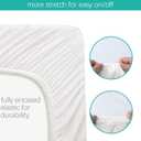 Bassinet Sheets Fit for MMBABY, HARPPA Cuddly 3 in 1 and AMKE Baby Bassinet(33"x19"), 100% Cotton, 2 Pack, Ultra Soft Bassinet Sheet, White and Pink