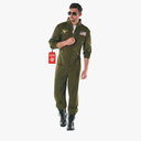 Morph Pilot Costume Men, Fighter Pilot Costume, Aviator Suit, Halloween Costumes Adult, Halloween Costumes Mens, XL