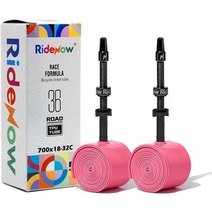 2 Pack Ridenow TPU Tubes 700x18-32C/32-47C with Metal Presta Valve, Removable Valve Core